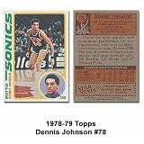 Topps Seattle Sonics Dennis Johnson 1978-79 Rookie Card