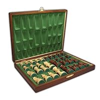 Wooden Tournament Chess Pieces with Wooden Storage Box