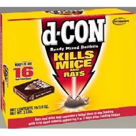 D-Con 16 Ready-To-Use Bait-Filled Rodenticide Trays SOLD IN PACKS OF 6 by