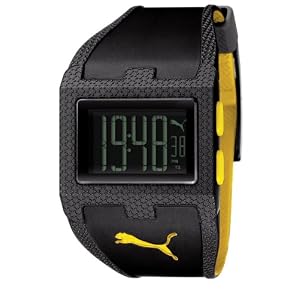 PUMA Unisex PU910361004 Flux-M Black and Yellow Digital Watch
