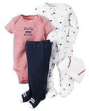 カーターズ Carter's ご出産祝いに カバーオール 長袖 足つき 豪華4点 ギフトセット 4-Piece Babysoft Take-Me-Home Set 9M (67-72cm)