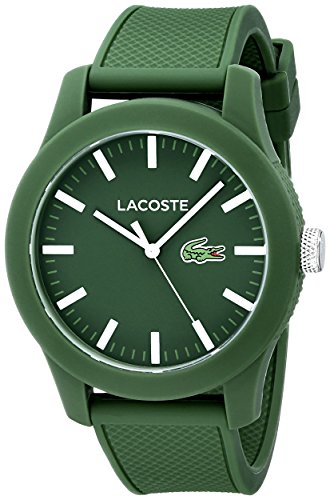 Lacoste Men s 2010763 Lacoste.12.12 Green Resin Watch with Silicone Band