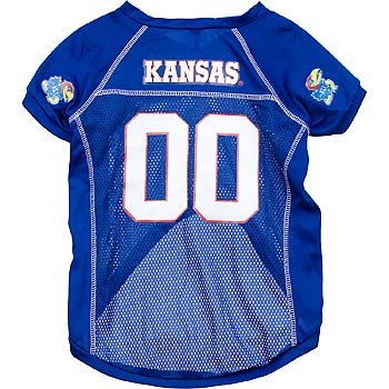 kansas jayhawks xl dog pet jersey 35-60 lbs