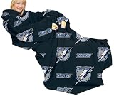 NHL Adult Comfy Throw, Officially Licensed Blanket with Sleeves by Northwest 