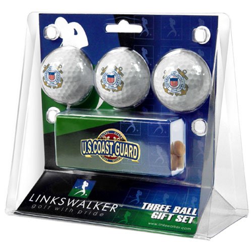 US Coast Guard NCAA 3 Golf Ball Gift Pack w/ Hat Clip