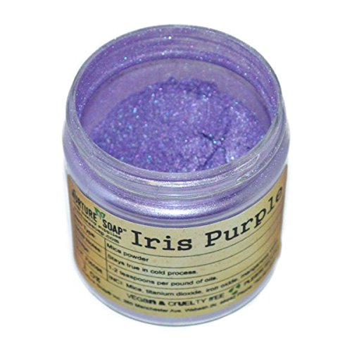 Iris Purple Mica (1 oz jar) Powder Soap Making Colorant Cosmetics Art Crafts Nail Polish Resin Casting Stamping Dye Pigment Color