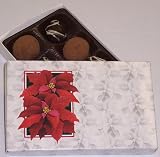 Scott's Cakes Cocoa Covered Dark and Dark Chocolate Truffles 1/2 Pound Poinsettia Box