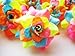 (100) Silk Neon Roses Flower Head - 1.75