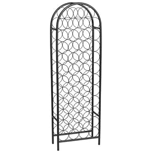 Old Dutch International 47-Bottle Matte Black Arched Wine Rack by