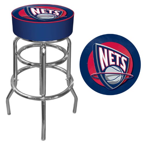 NEW New Jersey Nets NBA Padded Swivel Bar Stool (Game Room Products)