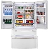 Haier Energy Star Refrigerator French Door Counter Depth 21 Cu Ft, White - RBFS21TIAP