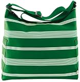 OiOi Hobo Bags - Nautical Stripe Jellybean Green - Orange Lining and Accessories