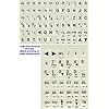 Large Print Computer Keyboard Stick-Ons / Oversized Black Letters on White / Off White Background