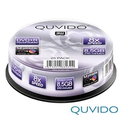 25 QUVIDO DVD+R DL 240Min 8.5GB 8x full printable in Spindel