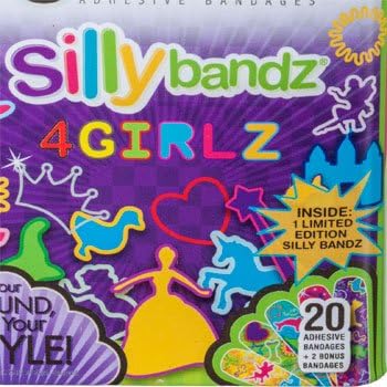Ouchies Silly Bandz Adhesive Bandages - For Girls, 2 Pack = 40 Bandaids total