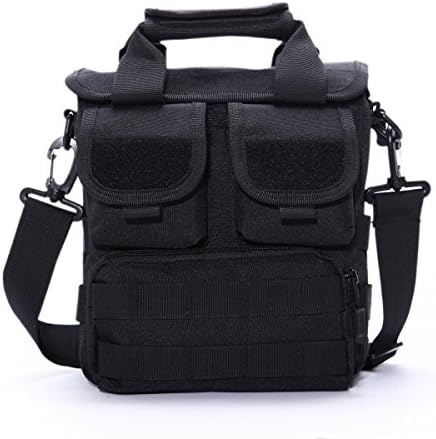 D5column Men's Nylon Military Style Messenger Bag, Black