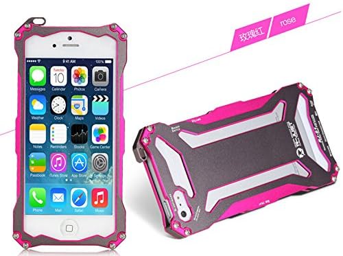 Double Color R-just Gundam OPS Cool Aluminum Metal Transformers Case Cover for Apple Iphone 6 4.7" (Rose) (AM-GD-i6-47-rose)