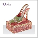 Jewelry Trinket Box with Crystal - High Heel with Box