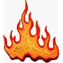 Flame / Fire - Embroidered Iron On or Sew On Patch