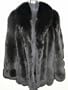 Dyed Black Fox Long Jacket w/Shawl Collar