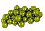 60ct Shiny Key Lime Green Shatterproof Christmas Ball Ornaments
