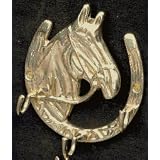 Mayer mill Brass Horse head in shoe key hook