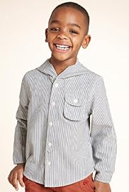 Pure Cotton Hooded Striped Shirt
