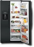 Review GE  / GE Profile PSCF3RGXBB 23.3 cu. ft. Counter-Depth Side-by-Side Refrigerator with 3 Glass Shelves, Clear Gallon Door Storage and External Ice/Water Dispenser: Black