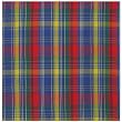 Durable Flat Weave 100% Cotton Colorful Blue and Red Plaid Tablecloth 60x60 Inches