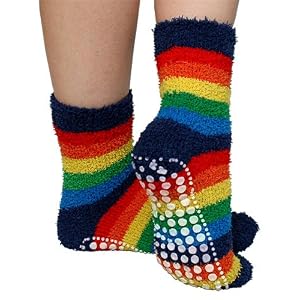 Red Carpet Studios Spa Socks, Rainbow Stripes
