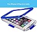 iPhone 6 Plus Waterproof Case, iThroughTM iPhone 6 Plus Waterproof Case, Dust Proof, Snow Proof, Shock Proof Case, Heavy Duty Carrying Cover Case for iPhone 6 Plus, iPhone 6S Plus (Blue)