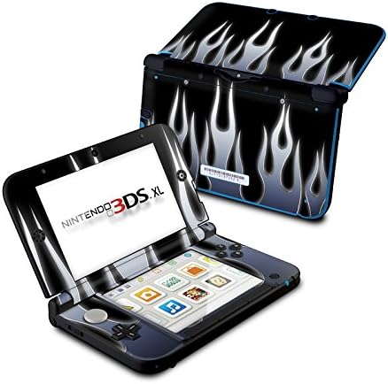 Metal Flames Design Protective Decal Skin Sticker for Nintendo 3DS XL (2014)(Matte Satin)