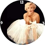 MARILYN MONROE NORMA JEANE CD QUARTZ WALL CLOCK WITH A DESK STAND AND BATTERY