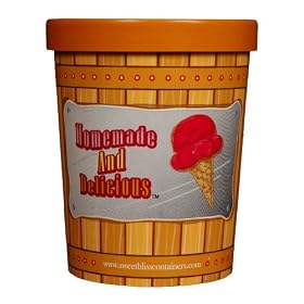 Wooden Barrel Quart Size Frozen Dessert Containers - 25pk