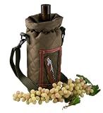 Picnic Gift 2420-BQ Chablis Black Quilted Single Bottle Carrier