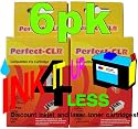 6pk Compatible Canon (3)BCI-15 Black (3) BCI-16 color Ink Cartridges. Fits Canon Portable Printers PIXMA iP90 PIXMA iP90V SELPHY DS700 SELPHY DS810.
