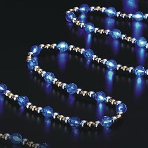 Cosmo Lighting 9ft Decorative Blue LED Beaded Garland, 54 Lights