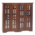 Wall Mountable Multimedia Storage Cabinet - Walnut