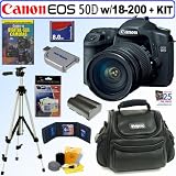 Canon EOS 50D 15.1MP Digital SLR Camera with Sigma AF 18-200mm f/3.5-6.3 DC OS (Optical Stabilizer) Zoom Lens + 8GB Deluxe Accessory Kit