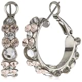 Sorrelli Snow Bunny Neutral Crystal Hoop Silve