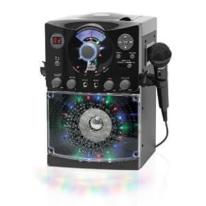 Singing Machine SML-385 Top Loading CDG Karaoke System With Sound and Disco Light Show, Black