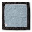 SwaddleDesigns Baby Lovie - Fuzzy Pastel Blue with Chocolate Brown Satin