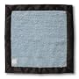 SwaddleDesigns Baby Lovie - Fuzzy Pastel Blue with Chocolate Brown Satin