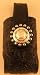 Black WESTERN tooled leather CELL PHONE CASE holder