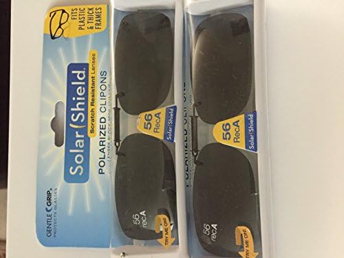 2 Pair 56 Rec A Solar shield ultra light fits plastic frames gray lenses