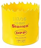 Starrett DH1136 Bi-Metal Dual Pitch Professional Hole Saw, HSS Teeth, 1-13/16 Diameter, 1-5/8 Cuttin