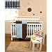 Manhattan Blue - 6 Piece Blue and Brown Nursery Crib Bedding Set