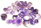 Chevron Amethyst Tumblestones - set of 5