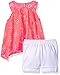 Little Lass Girls' 2 Pc Short Set Braid Collar