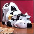 Porcelain Cow Cookie Jar